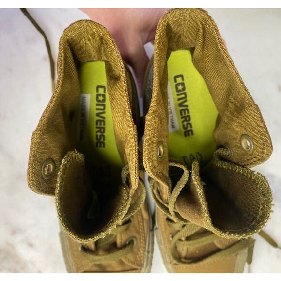 Converse Sneakers Womens 7 Chuck Taylor CT Army Green Lift Platform Hi Casual - Picture 7 of 12